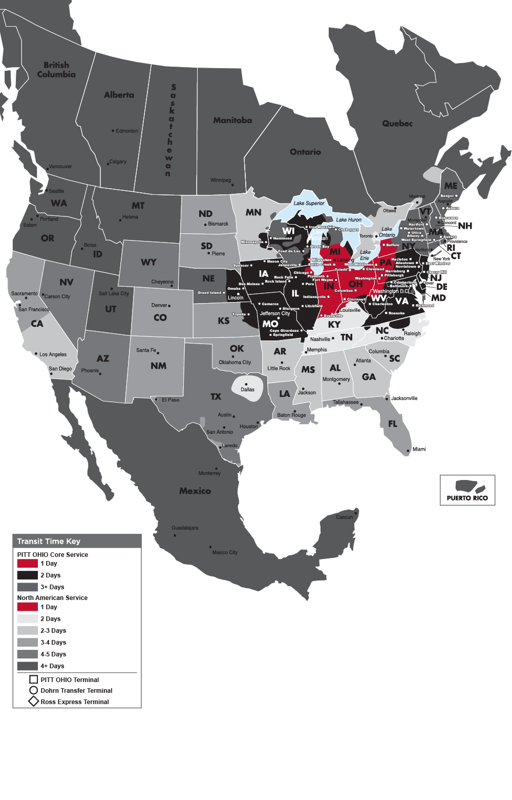 Chicago IL - North American Transit Map