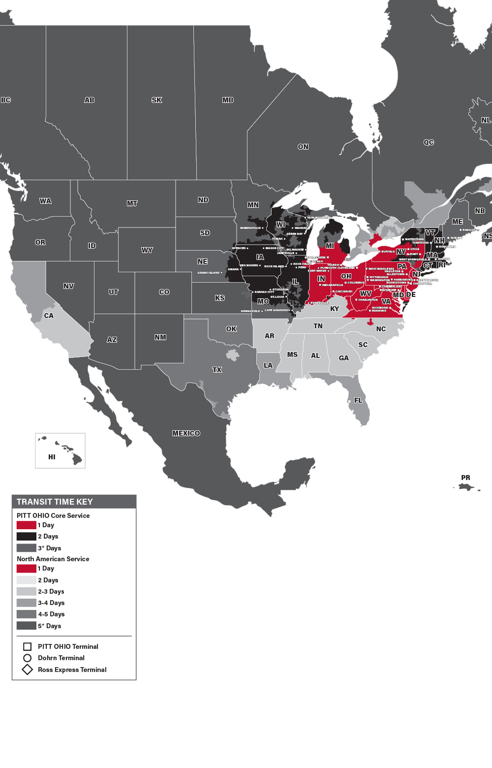 Washington PA - North American Transit Map